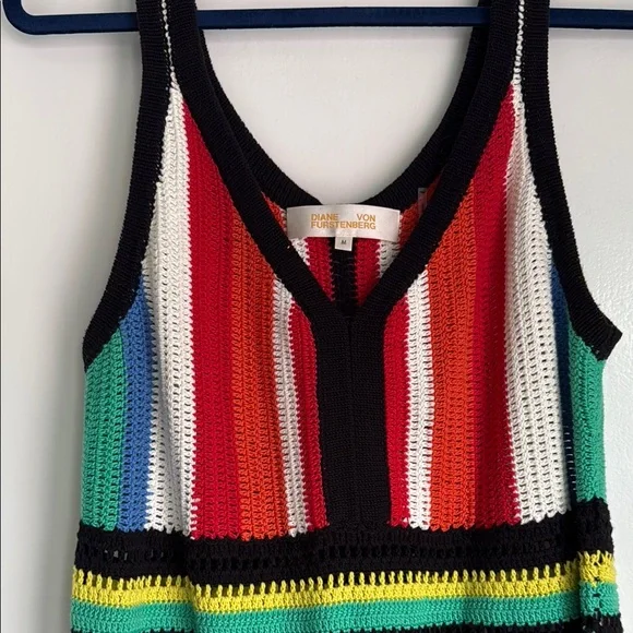 Diane Von Furstenberg Rainbow Knit Coverup Dress - Picture 3 of 5